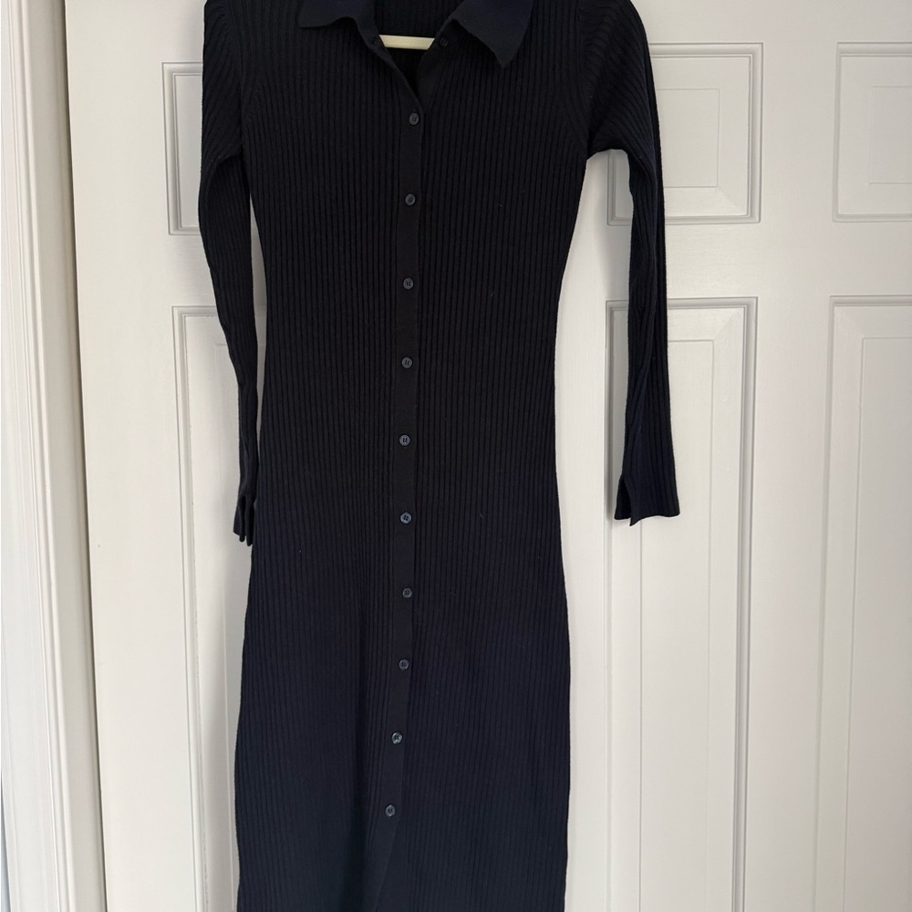 French Connection Mari Cardigan Ribbed Knit Dress
